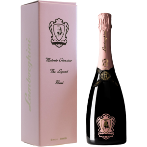 Włoskie wino Lamborghini Metodo Classico Millesimato Rose Bio + gift box