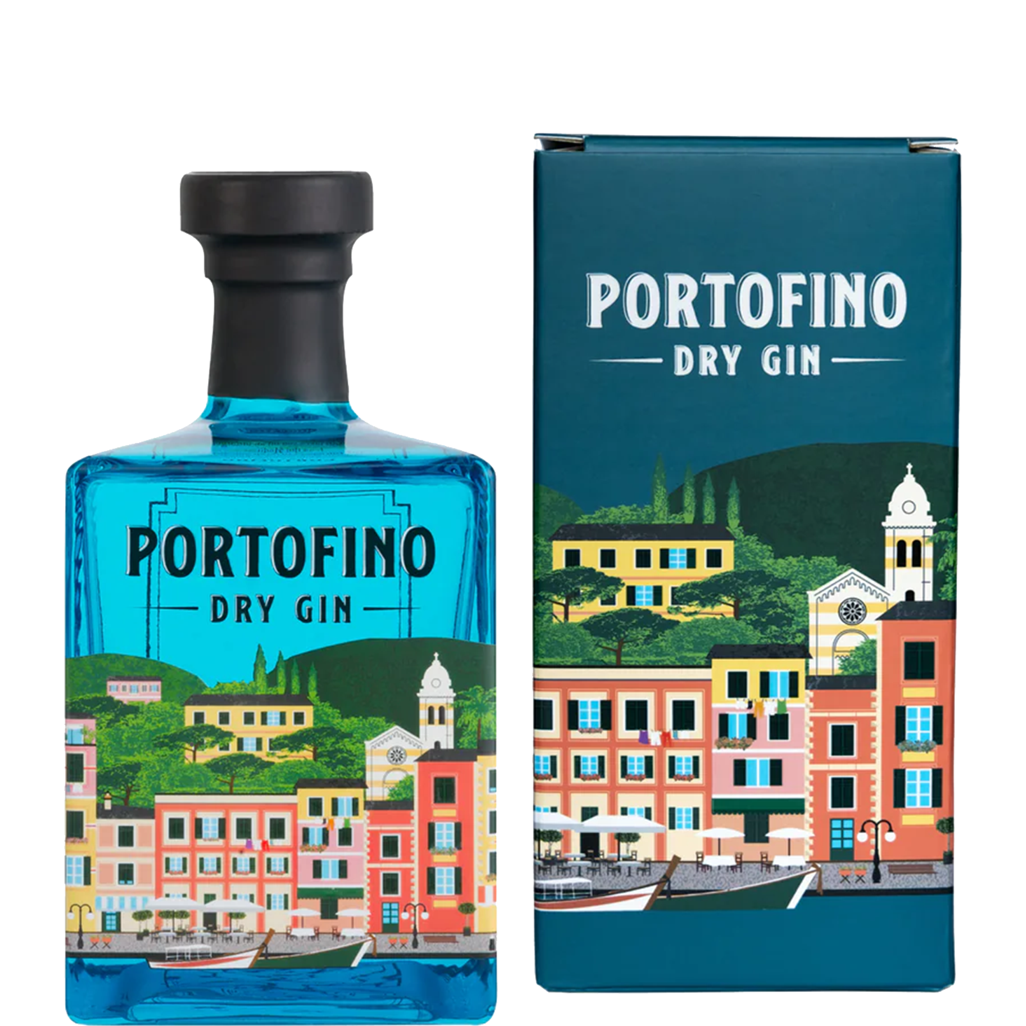 Włoski gin Portofino Dry Gin 500 ml wraz z pudełkiem prezentowym