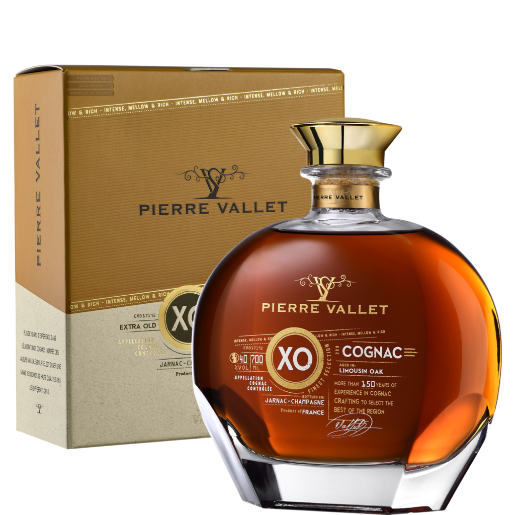 Francuski koniak Pierre Vallet XO Cognac z pudełkiem prezentowym