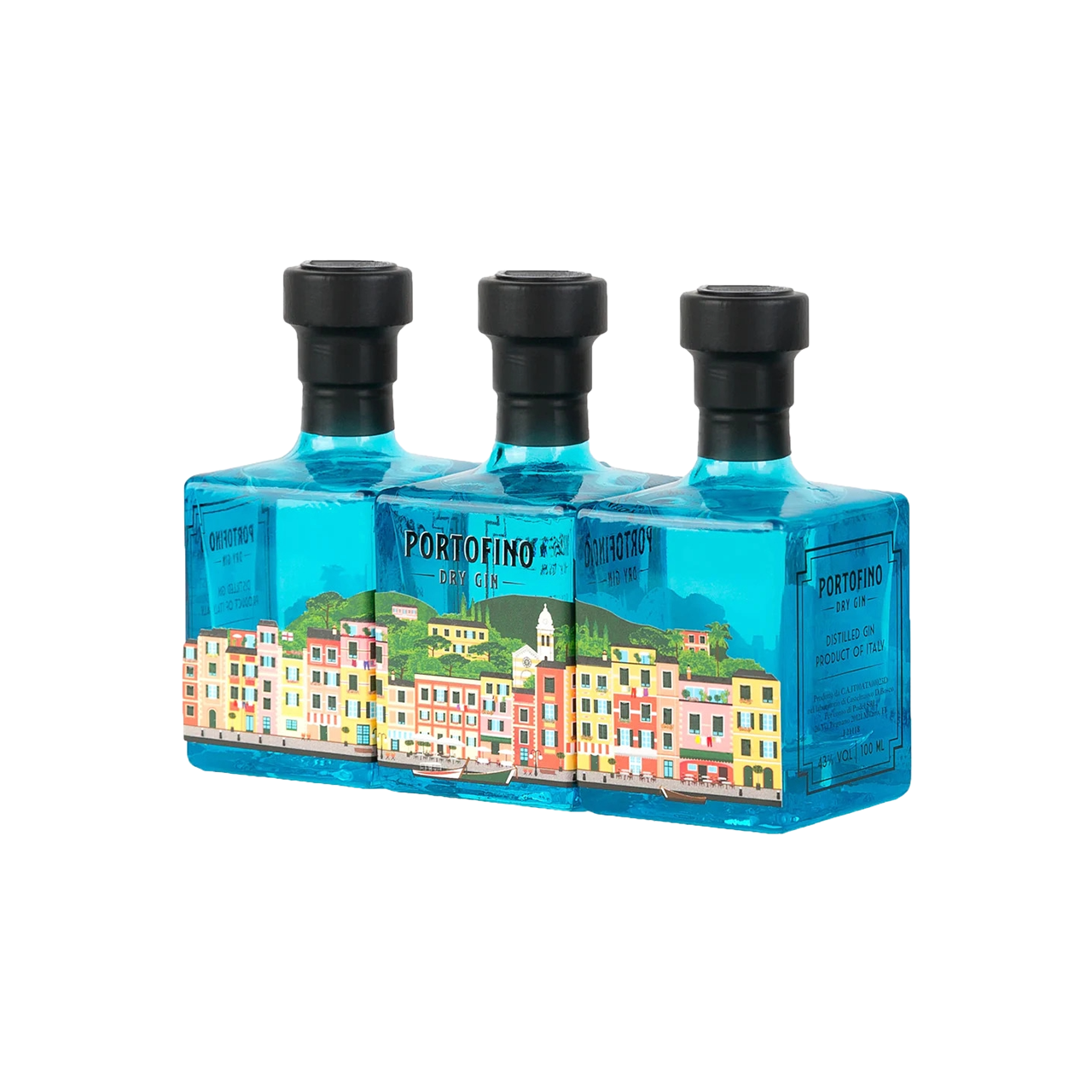 3 butelki Portofino Dry Gin 100 ml Panorama