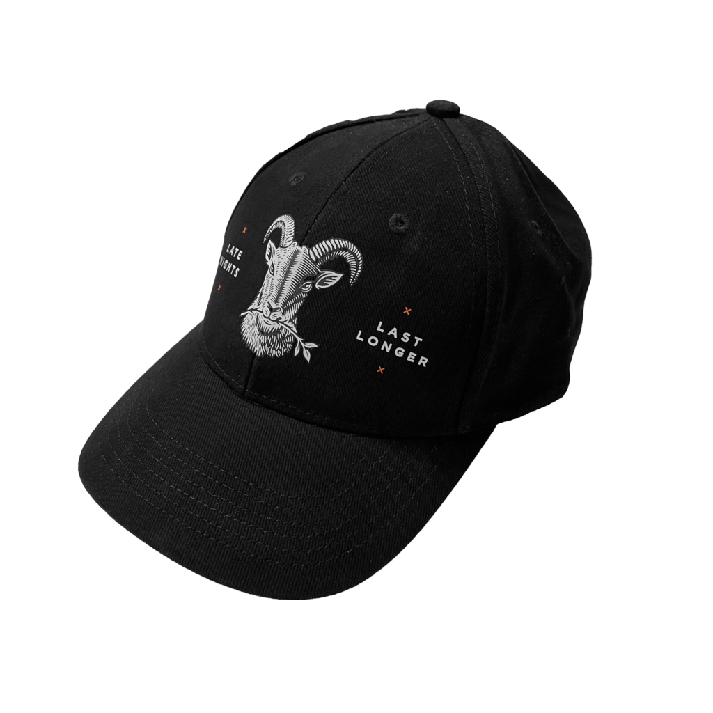 jumping goat baseball cap