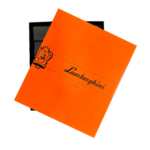 lamborghini orange bottle gift box with glasses included