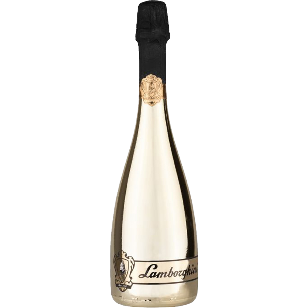 bottle of non-alcoholic lamborghini sparkling wine