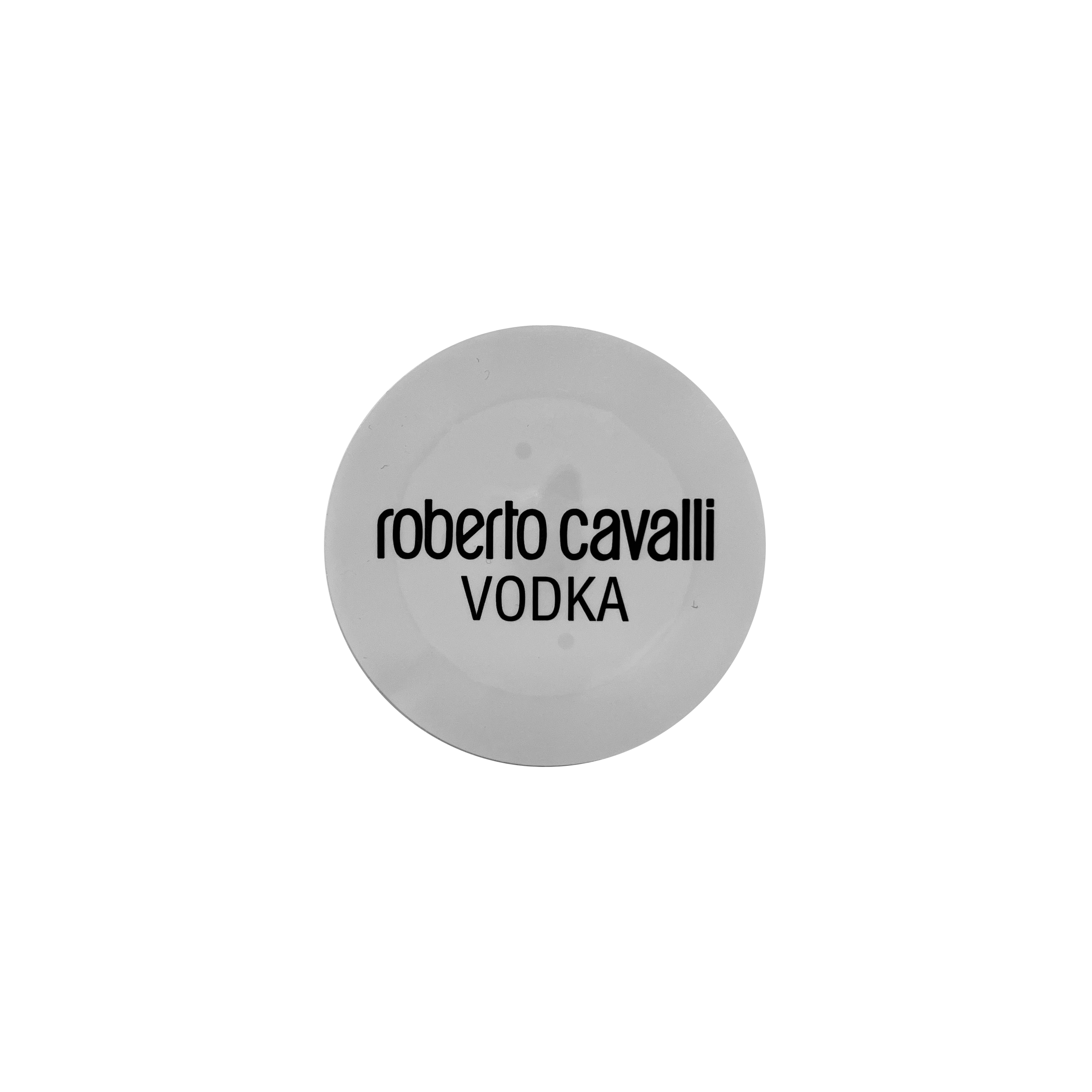 LED sticker under the bottle roberto cavalli vodka