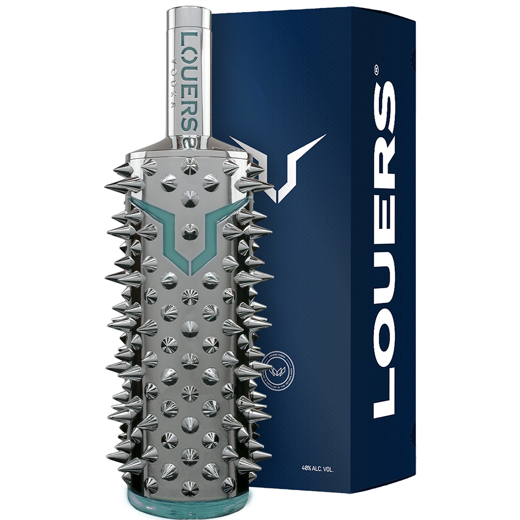 LOUERS Vodka bottle in a box with a distinctive spiked design