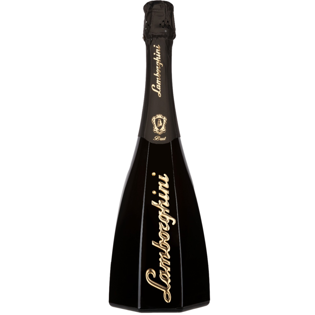 Lamborghini Ottagonale Gold elegant sparkling wine bottle