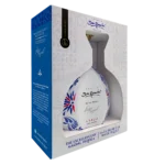 Casa Don Ramón Cerámica tequila, Añejo version, in a hand-decorated white bottle