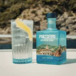 Portofino Botanical Spirit Light Edition 500 ml bottle overlooking the coastal scenery of Portofino